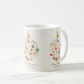 Vintage Weihnachtskugeln Tasse (VorderseiteRechts)