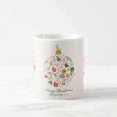 Vintage Weihnachtskugeln Tasse (Mittel)