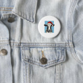 Vintage-Weihnachtskuh-Santa-Hut-Vektordesign_1 Button (Beispiel)