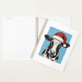 Vintage-Weihnachtskuh-Santa-Hut-Vektordesign_1 Planer (Anzeige)