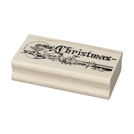 Vintage Weihnachtskunst Gummistempel (Stempel)