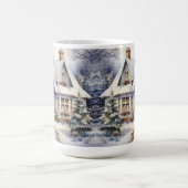 Vintage Weihnachtslandschaft im alten Stil - Tasse (Mittel)