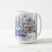 Vintage Weihnachtslandschaft im alten Stil - Tasse (VorderseiteRechts)