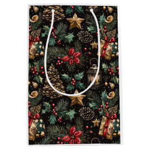 Vintage-Weihnachtslaternen Mittlere Geschenktüte