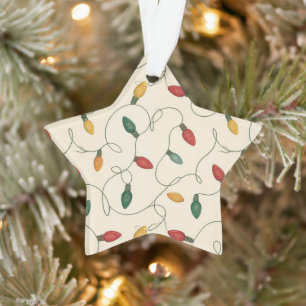 Vintage-Weihnachtslichter-Geschenkpapier Elegant Ornament