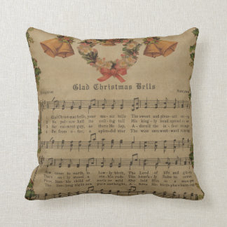 Vintage-Weihnachtslied-Musikblatt Kissen
