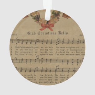 Vintage-Weihnachtslied-Musikblatt Ornament