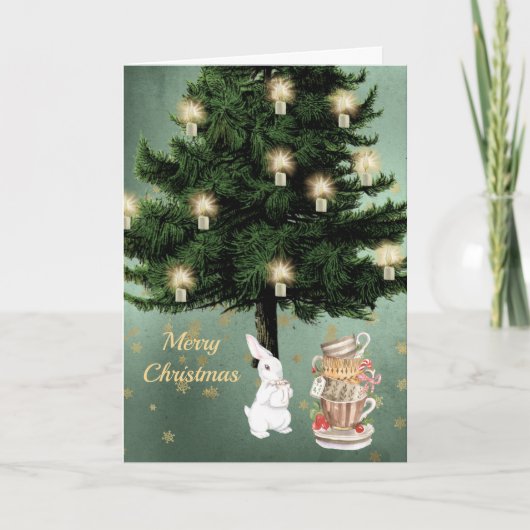 Vintage Weihnachtslieder Feiertagskarte (Vorderseite)