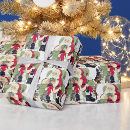 Vintage Weihnachtslieder und sonnige Kaninchen, We Geschenkpapier