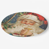 Vintage Weihnachtslieferungen Pappteller (Schrägansicht)