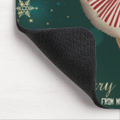 Vintage Weihnachtsmädchen, Schneeflocken Mousepad (Ecke)