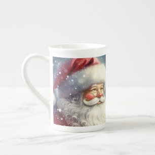 Vintage-Weihnachtsmann Bone China Spezialtasse Porzellantasse