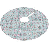 Vintage Weihnachtsmann & Candy Cane Feiertage Polyester Weihnachtsbaumdecke (Schrägansicht)