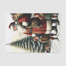 Vintage-Weihnachtsmann-Christmas-Decoupage