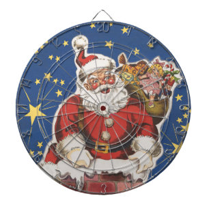 Vintage Weihnachtsmann, Die Nacht vor Weihnachten Dartscheibe