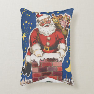 Vintage Weihnachtsmann, Die Nacht vor Weihnachten Dekokissen