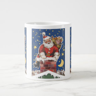 Vintage Weihnachtsmann, Die Nacht vor Weihnachten Jumbo-Tasse