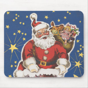 Vintage Weihnachtsmann, Die Nacht vor Weihnachten Mousepad