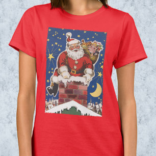 Vintage Weihnachtsmann, Die Nacht vor Weihnachten T-Shirt