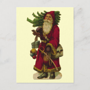 Vintage Weihnachtsmann Feiertagspostkarte