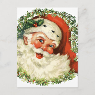Vintage Weihnachtsmann Feiertagspostkarte