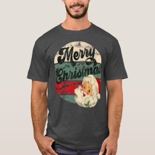 Vintage-Weihnachtsmann Frohe Weihnachten Gesicht a T-Shirt