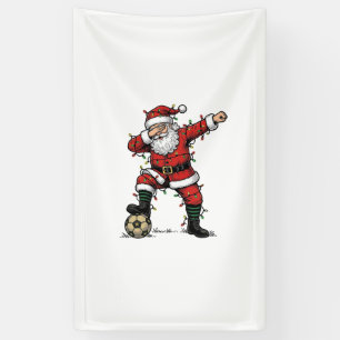 Vintage Weihnachtsmann Fußball Weihnachten Sportsh Banner