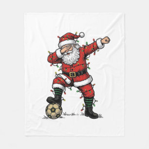 Vintage Weihnachtsmann Fußball Weihnachten Sportsh Fleecedecke