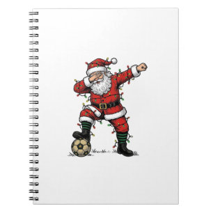 Vintage Weihnachtsmann Fußball Weihnachten Sportsh Notizblock