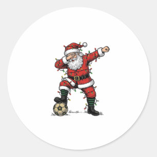 Vintage Weihnachtsmann Fußball Weihnachten Sportsh Runder Aufkleber