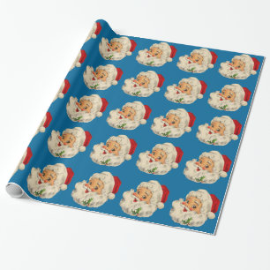 Vintage Weihnachtsmann Geschenkpapier