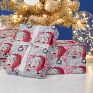 Vintage Weihnachtsmann  Geschenkpapier