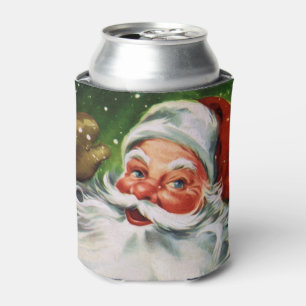 Vintage-Weihnachtsmann-Gesicht 1 Dosenkühler
