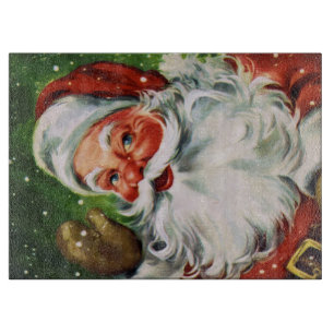 Vintage-Weihnachtsmann-Gesicht 1 Schneidebrett