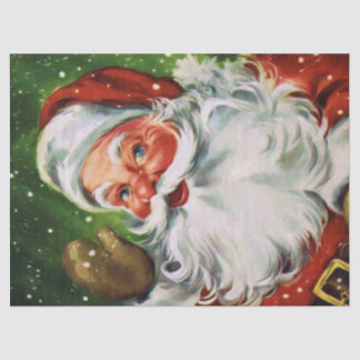 Vintage-Weihnachtsmann-Gesicht 1 Seidenpapier
