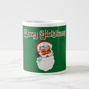 Vintage-Weihnachtsmann-Gesicht Jumbo-Tasse