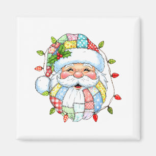 Vintage-Weihnachtsmann-Gesicht Lustiger Weihnachts Magnet