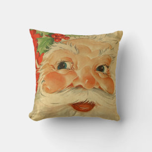 Vintage-Weihnachtsmann-Gesicht Retro Kris Kringle Kissen