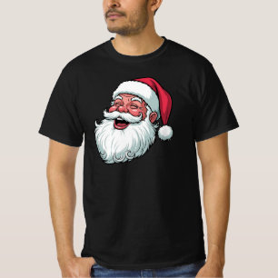Vintage-Weihnachtsmann-Gesicht T-Shirt