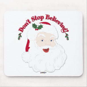 Vintage Weihnachtsmann Glaube weiter! Mousepad