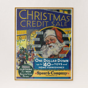 VINTAGE-WEIHNACHTSMANN-KATALOG-PUZZLE PUZZLE