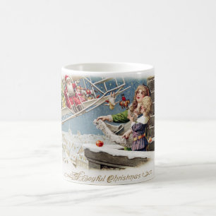 Vintage-Weihnachtsmann-Kinder-Weihnachtsbecher Kaffeetasse