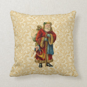 Vintage-Weihnachtsmann-Kissen mit Stab Kissen