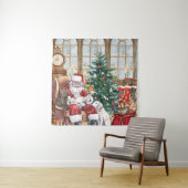 Vintage Weihnachtsmann Kuscheltier Weihnachts-Tier Wandteppich (Beispiel)