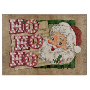 Vintage-Weihnachtsmann-Marquise-Lichter Ho Ho Ho Schneidebrett