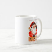 Vintage Weihnachtsmann mit Amateurfunk Kaffeetasse (VorderseiteRechts)