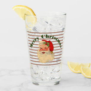 Vintage-Weihnachtsmann mit Streifen in Form von Zu Glas