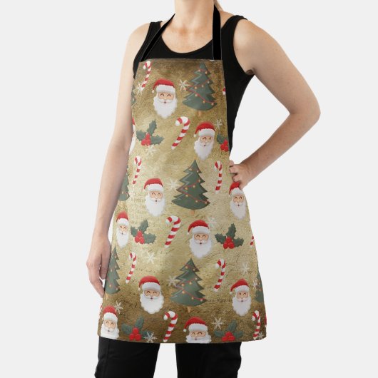 Vintage Weihnachtsmann Muster Schürze (InSitu)