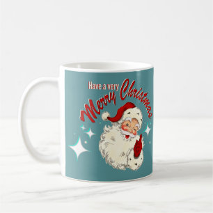 Vintage Weihnachtsmann Nr. 4 - Frohe Weihnachten Kaffeetasse