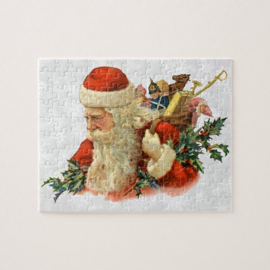 vintage Weihnachtsmann oder St. Nick Puzzle (Horizontal)